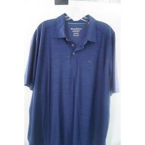 Tommy Bahama Palm Coast IslandZone Blue Big Golf Polo Short Sleeve Shirt Sz XXL